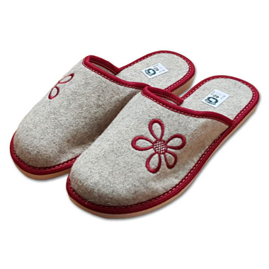 Šľapky filcové uzavreté dámske