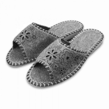 Dámské šľapky filcové otvorené