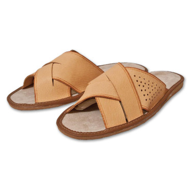 Pánske kožené šľapky