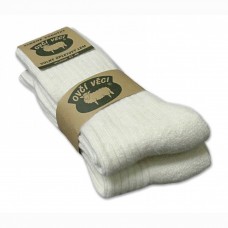 Ponožky z ovčej vlny 425 g - biele sada 2 ks
