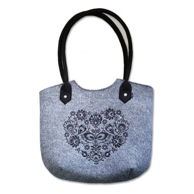 Filcová kabelka Srdca