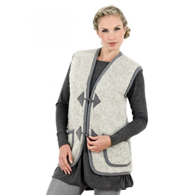 Vesta z ovčej vlny jednofarebná