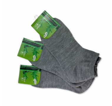 Bambusové členkové ponožky sivé