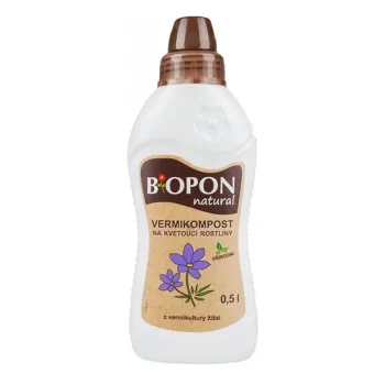 Biopon Vermikompost na kvitnúce rastliny 500 ml