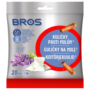 Guličky proti šatňovým moliam BROS levanduľové 20ks