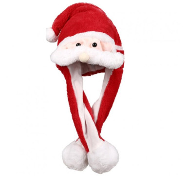 Svietiaca čiapka SANTA s pohyblivým fúzom