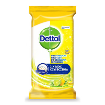 Dettol Univerzálne čistiace obrúsky Citron & Limetka, 32 ks