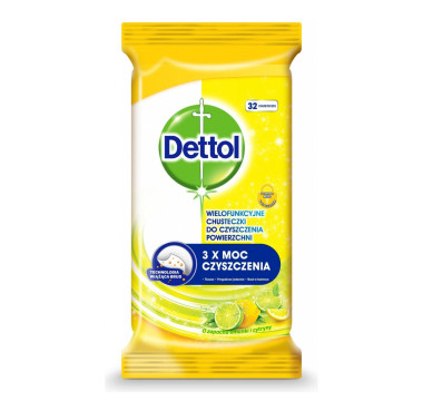 Dettol Univerzálne čistiace obrúsky Citron & Limetka, 32 ks