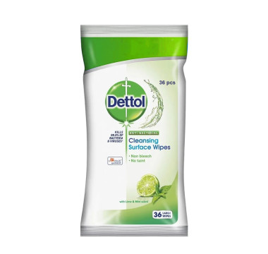 Dettol Univerzálne čistiace obrúsky Limetka a Mäta, 36 ks