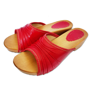 Dámske dreváky elegance červené