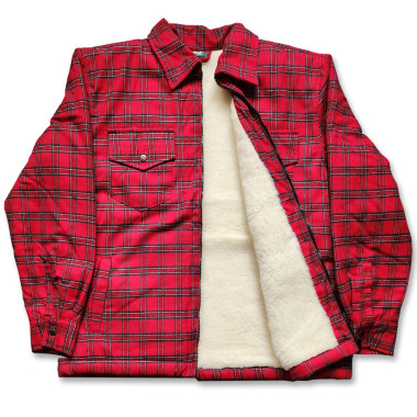 Flanelová bundokošeľa - červená