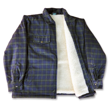 Flanelová bundokošeľa - modrozelená