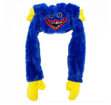 Svietiaca čiapka Huggy Wuggy modrá s pohyblivými ušami