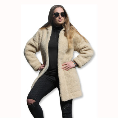 Kabát s kapucňou z ovčej vlny DIANA