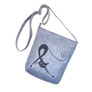 Filcová kabelka na kovový zips