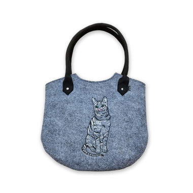 Filcová kabelka Mačka