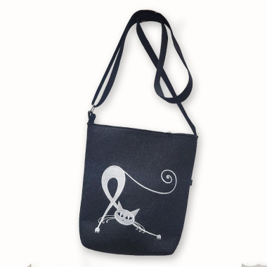 Filcová kabelka na kovový zips