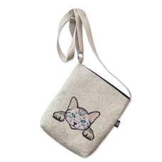 Filcová kabelka - Mačka