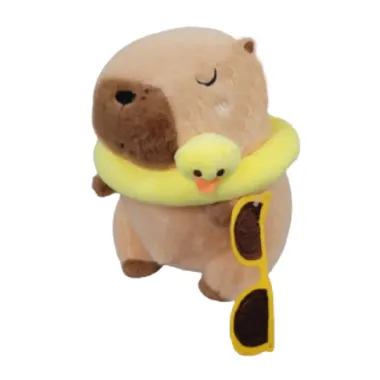 Plyšová kapybara s kačicou 30 cm