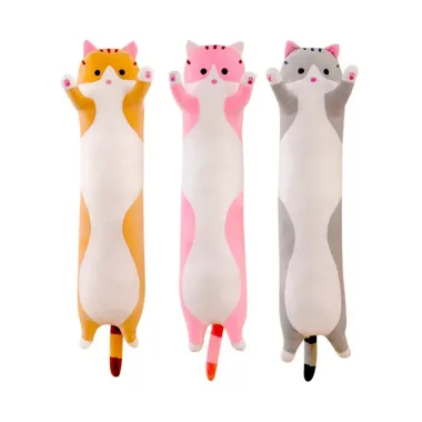 Plyšový vankúšik dlhá mačka 90 cm