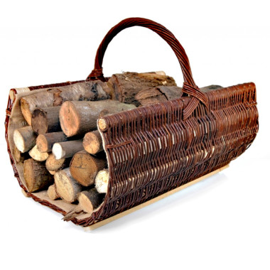 Prútený kôš na drevo ku krbu velky