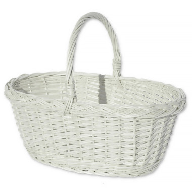 Hubársky košík biely