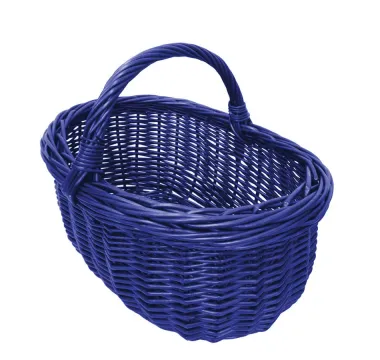 Prútený košík modrý