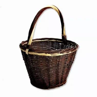 Prútený košík na ovocie okrúhly