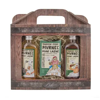 Darčeková sada Pivrnec - gél 100 ml, soľ 150 g a šampón 100 ml