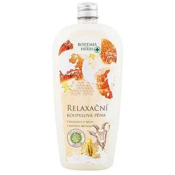 Kúpeľová pena relaxačná med a kozie mlieko 500 ml