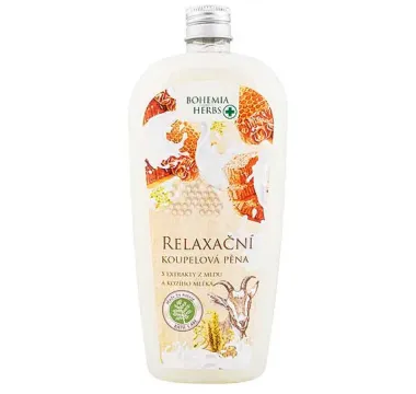 Kúpeľová pena med a kozie mlieko