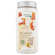 Kúpeľová soľ relaxačný med a kozie mlieko 900 g