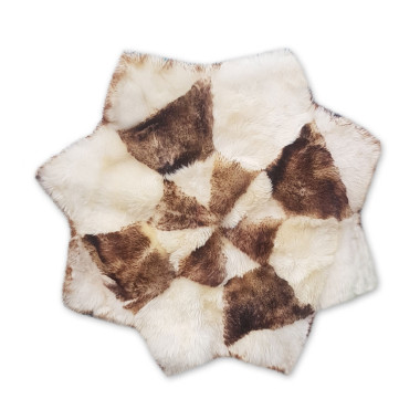 Zošívaná ovčia koža HVIEZDA