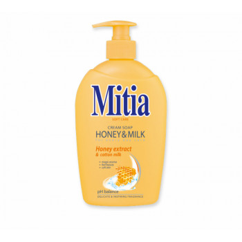 Mitia Honey & Milk tekuté mydlo s medovými extraktmi dávkovač, 500 ml
