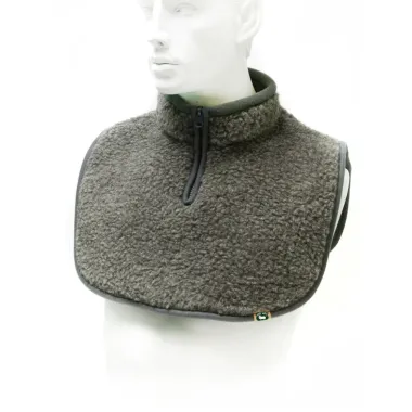 Nákrčník z ovčej vlny na zips - grafitový