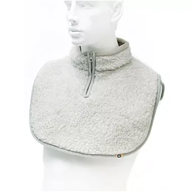 Nákrčník z ovčej vlny na zips - sivý