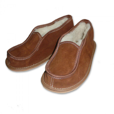 Papuče s pätou a ovčou vlnou