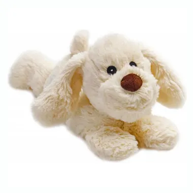 hrejivý plyšák do mikrovlnky ležiaci psík