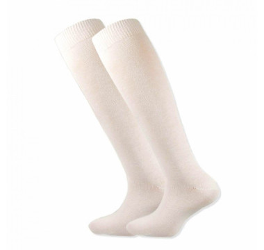 Podkolienky z ovčej vlny biele