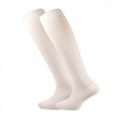 Podkolienky z ovčej vlny biele