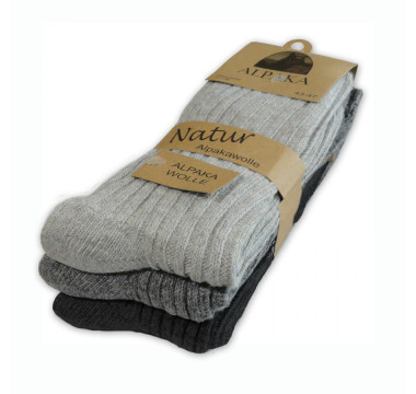 Vlnené ponožky Lama Alpaka pánske - sada 3 páry