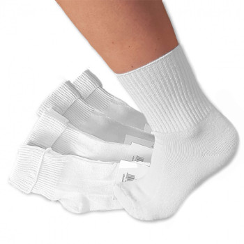 Bambusové ponožky dámske biele 5 ks bez gumy