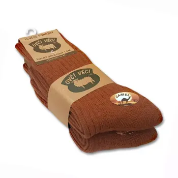 Ponožky z ovčej vlny 425 g CAMEL - sada 2 páry