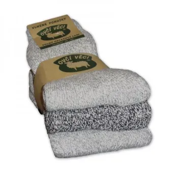 Ponožky z ovčej vlny - sada 3 páry