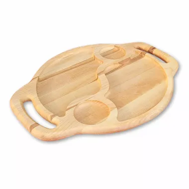 Oválna servírovacia doštička na mäso a syry