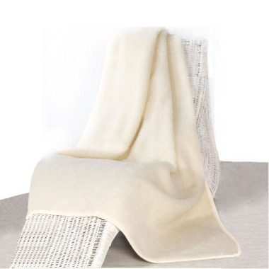 Detská deka z ovčej vlny obojstranná do kočíka 75 x 140 cm