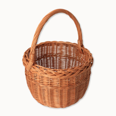 Prútený košík prírodný okrúhly