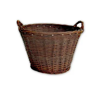 Prútený košík na zeleninu kulatý
