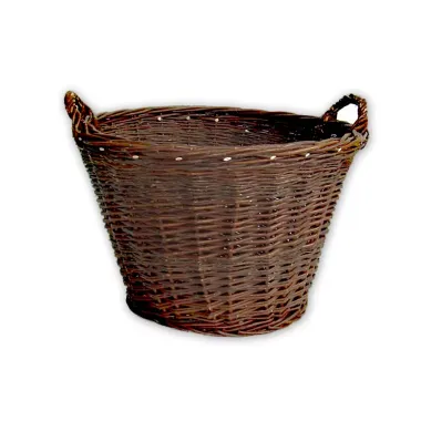 Prútený košík na zeleninu kulatý