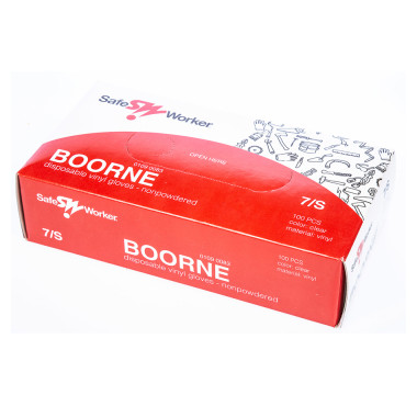 Rukavice Boorne Profesional vinylové biele 100 ks